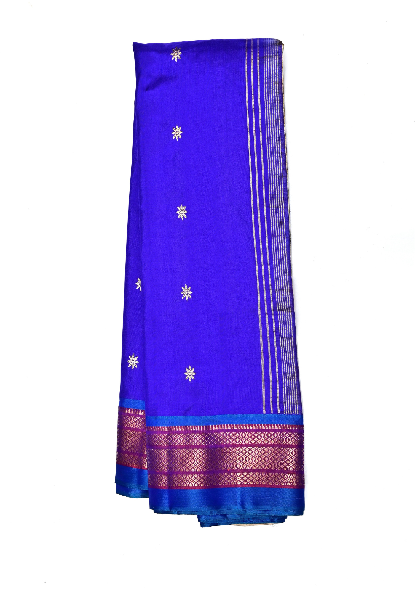 Exclusive Pure Handloom Silk Royal Blue Paithani Saree