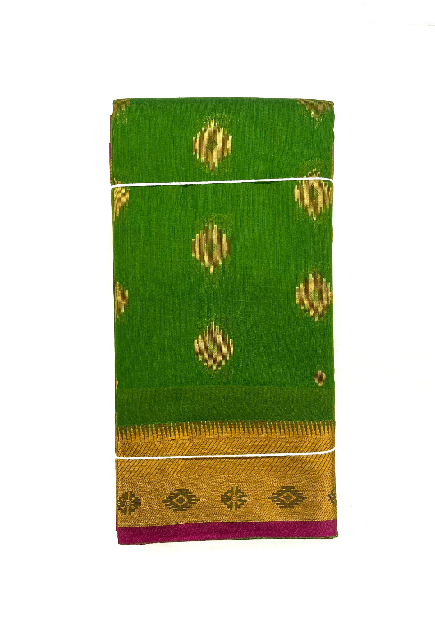 Classic Maroon South Cotton Saree with Single Border & Self Pallu