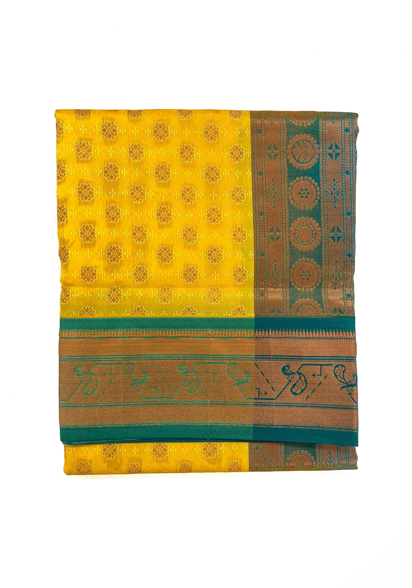 Blue Banaras Silk Saree with Paithani Border and Pallu with Rani Brocade Blouse