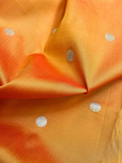 Lotus Paithani Mango Soft Silk Saree