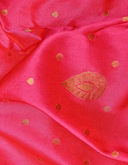 Pure Silk Rani Paithani Saree With Golden Pallu