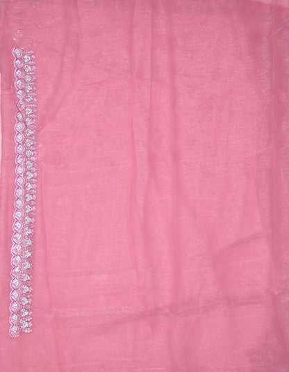 Elegant Simar Georgette Pink Designer Saree