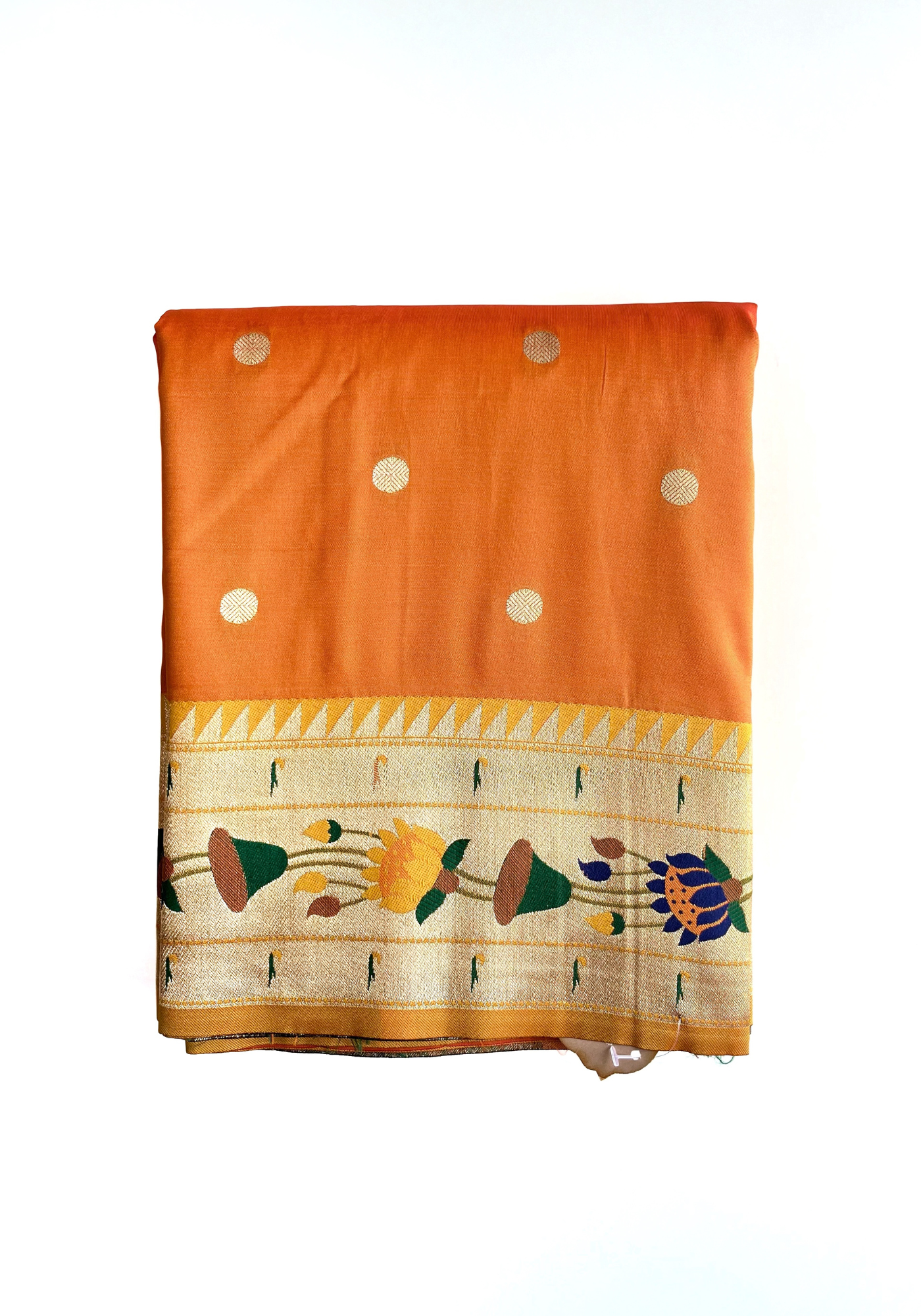 Lotus Paithani Mango Soft Silk Saree